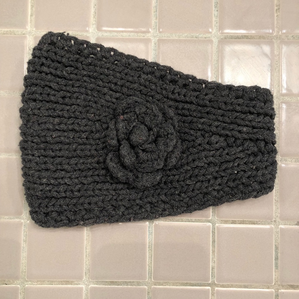 Charcoal Grey Knit Headband Beanie